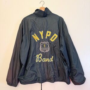 Vintage 90s NYPD Birdie New York Police Band Windbreaker Jacket Size XL USA Made
